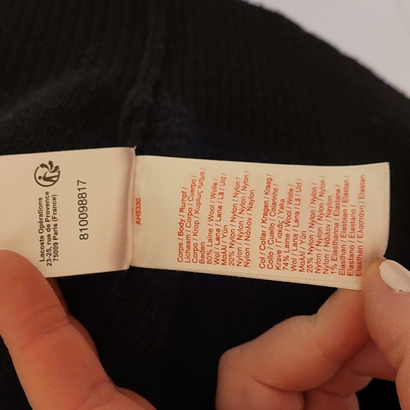 LACOSTE LIVE check wool knit jacket - Picture 11 of 13